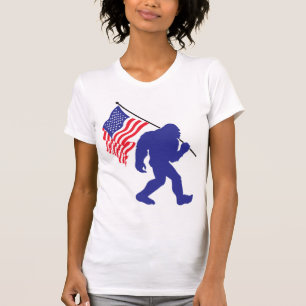 Bigfoot met de Amerikaanse vlag T-shirt