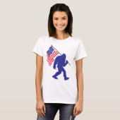Bigfoot met de Amerikaanse vlag T-shirt (Voorkant volledig)
