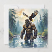 Bigfoot met een adelaar op zijn schouder (Voorkant)