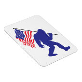 Bigfoot met een Amerikaanse vlag Magneet (Rechterzijde)