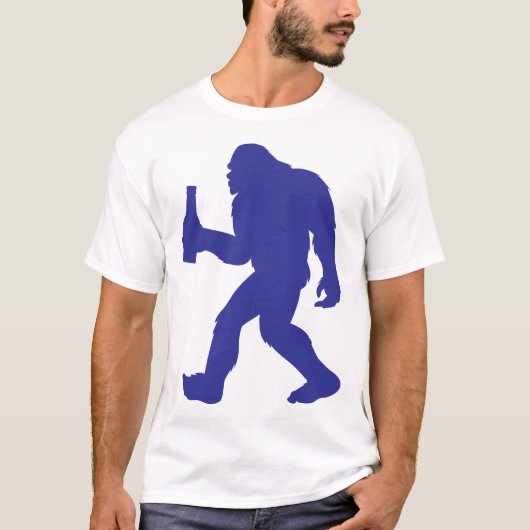 Bigfoot met een bier t-shirt (Voorkant)