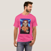 Bigfoot met een boeket bloemen t-shirt (Voorkant volledig)