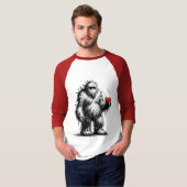 Bigfoot met een Hart T-shirt (Voorkant volledig)
