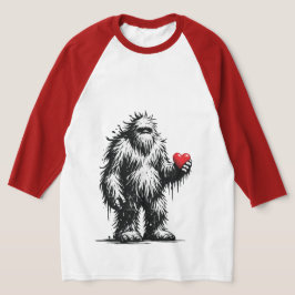 Bigfoot met een Hart T-shirt