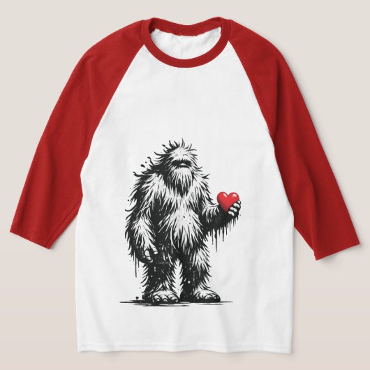 Bigfoot met een Hart T-shirt (Laagn)