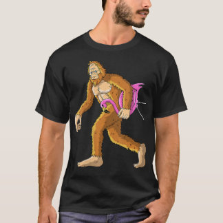 Bigfoot met flamingo dierlijke kostuum cadeau t-shirt
