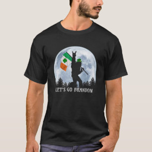 Bigfoot met Ierse vlaggen gaat brandmerken op Patr T-shirt