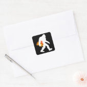 Bigfoot met kalkoenen - Thanksgiving Vierkante Sticker (Envelop)