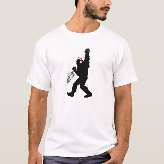 Bigfoot met kerstbomen t-shirt (Voorkant)