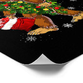 Bigfoot met kerstboom sasquatch believer poster (Hoek)