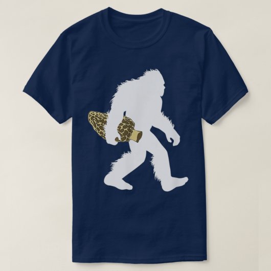 Bigfoot met Morel Mushroom asquatch Fungi T-shirt (Design voorkant)