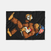 Bigfoot met Pi Math Kip Grappige Pi-dag Lesgeven Fleece Deken (Voorkant (Horizontaal))