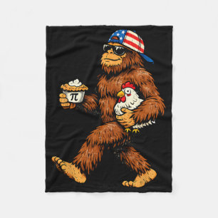 Bigfoot met Pi Wiskunde Kip Grappige Pi-dag Lesgev Fleece Deken