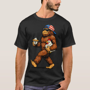 Bigfoot met Pi wiskunde kip Grappige Pi-dag onderw T-shirt