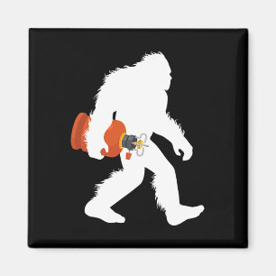 Bigfoot met propaantank Sasquatch BBQ Gas Bu Magneet