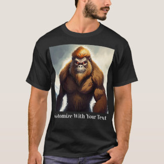 Bigfoot met rode ogen t-shirt