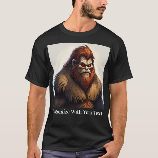 Bigfoot met rode ogen t-shirt (Voorkant)