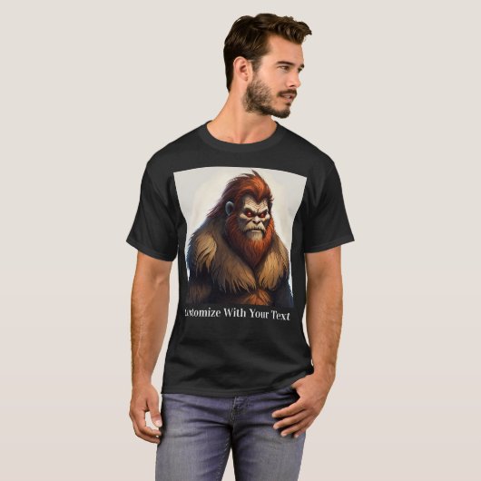Bigfoot met rode ogen t-shirt (Voorkant volledig)