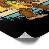 Bigfoot met Taco Funny Cinco de Mayo Boys Mannen Poster (Hoek)