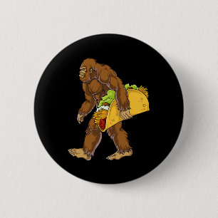 Bigfoot met Taco Funny Cinco de Mayo Boys Mannen Ronde Button 5,7 Cm