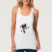 Bigfoot met Tennis Racquet Tanktop (Voorkant)