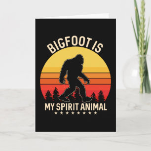 Bigfoot mijn spirituele dier Bigfoot Retro Kaart