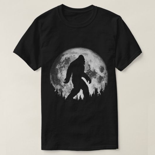 Bigfoot Moonlight Forest Silhouette T-shirt (Design voorkant)