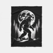 Bigfoot Moonlight Sasquatch Forest Cryptid Outdoor Fleece Deken (Voorkant)