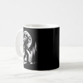 Bigfoot Moonlight Sasquatch Forest Cryptid Outdoor Koffiemok (Voorkant links)