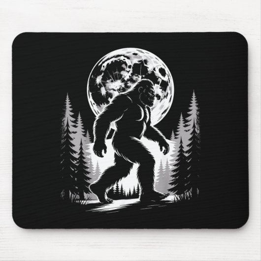 Bigfoot Moonlight Sasquatch Forest Cryptid Outdoor Muismat (Voorkant)