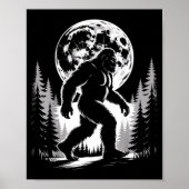 Bigfoot Moonlight Sasquatch Forest Cryptid Outdoor Poster (Voorkant)