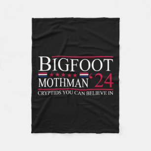 Bigfoot Mothman 2024 President Verkiezingen Fleece Deken