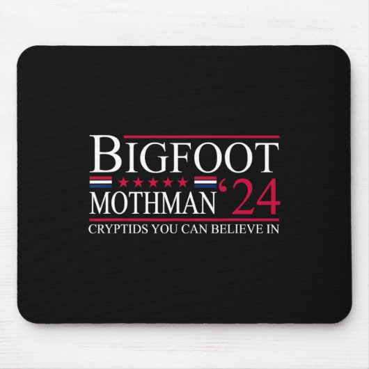 Bigfoot Mothman 2024 President Verkiezingen Muismat (Voorkant)