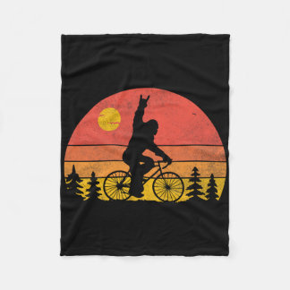 Bigfoot Mountain Bike Funny Mtb Biking Cycling Sas Fleece Deken