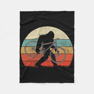 Bigfoot Mountain Bike Funny Mtb Biking Cycling Sas Fleece Deken