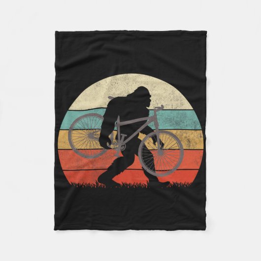 Bigfoot Mountain Bike Funny Mtb Biking Cycling Sas Fleece Deken (Voorkant)