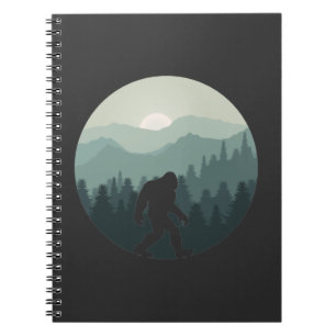 Bigfoot Mountain Forest Sasquatch Fan Notitieboek