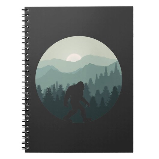 Bigfoot Mountain Forest Sasquatch Fan Notitieboek (Voorkant)