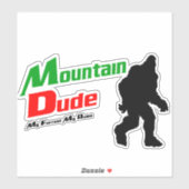 Bigfoot Mountain kerel Mijn bos Mijn regels Sticker (Vel)