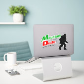 Bigfoot Mountain kerel Mijn bos Mijn regels Sticker (Laptop op bureau)