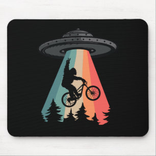 Bigfoot Mountainbike Ufo Alien Ontvoering T-shirt  Muismat