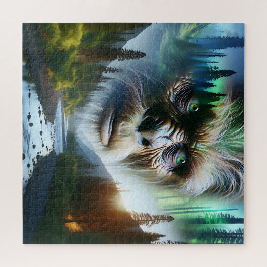 Bigfoot, Mountains, River and Forest Legpuzzel (Horizontaal)