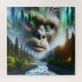 Bigfoot, Mountains, River and Forest Legpuzzel (Verticaal)