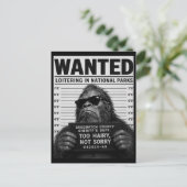 Bigfoot Mugshot Feestdagenkaart (Staand voorkant)