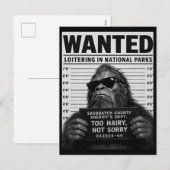 Bigfoot Mugshot Feestdagenkaart (Voorkant / Achterkant)