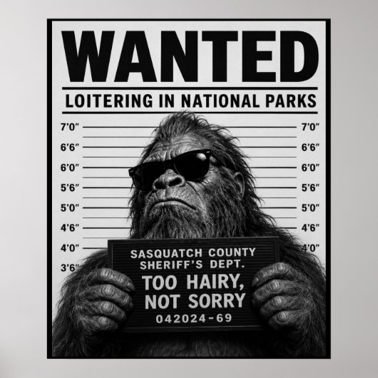 Bigfoot Mugshot Poster (Voorkant)