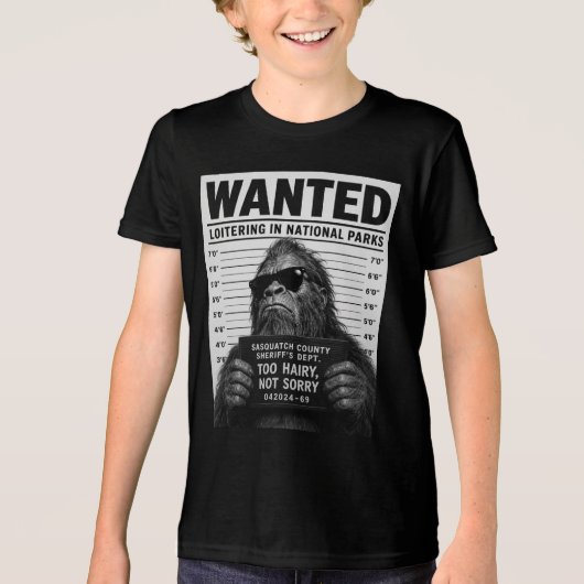 Bigfoot Mugshot Tri-Blend Shirt (Voorkant)