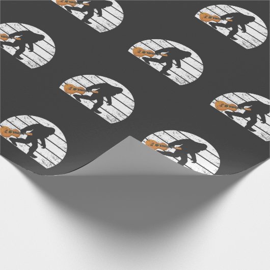 Bigfoot Musician Sasquatch Acoustic Guitar Player Cadeaupapier (Hoek)