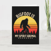 Bigfoot my Spirit Animal | Bigfoot Retro Kaart (Voorkant)