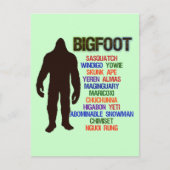 Bigfoot Names Briefkaart (Voorkant)